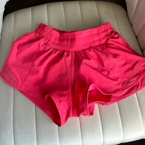 Lululemon hotty hot shorts size 0 glaze pink